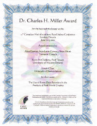 Dr. Charles H. Miller Award Certificate