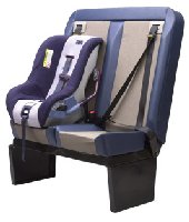 School bus seat with integrated seat belts